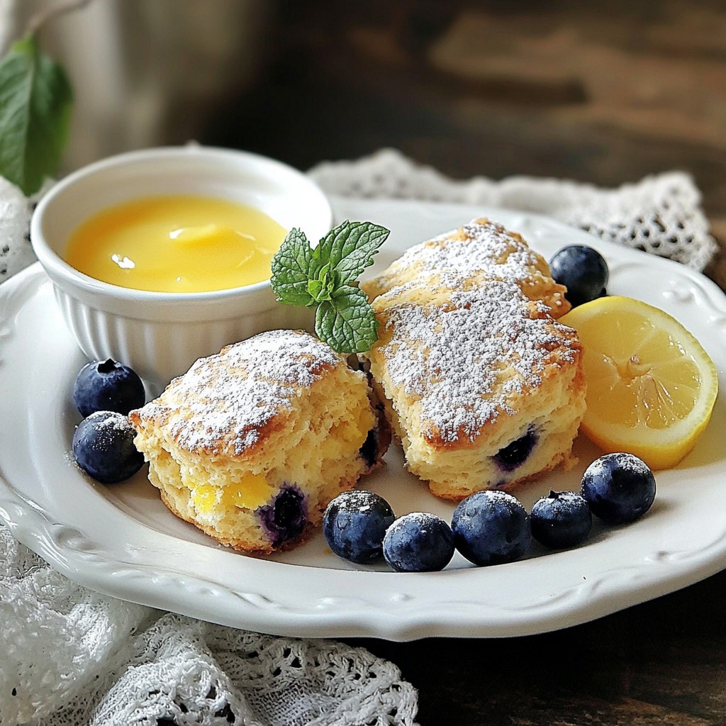 Blaubeer-Zitronen-Scones Lecker und Einfach Backen