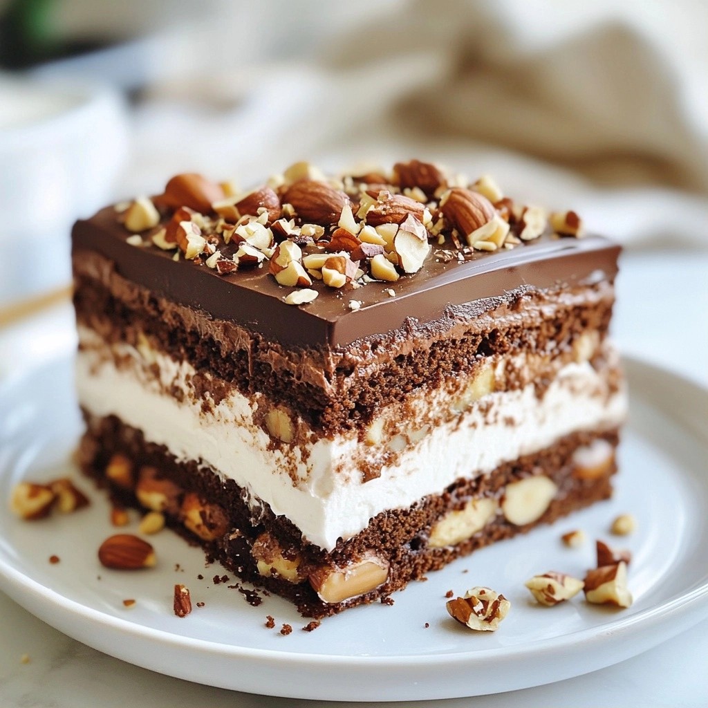 Nussiger Schokoladenkuchen mit Haselnusscreme Genuss