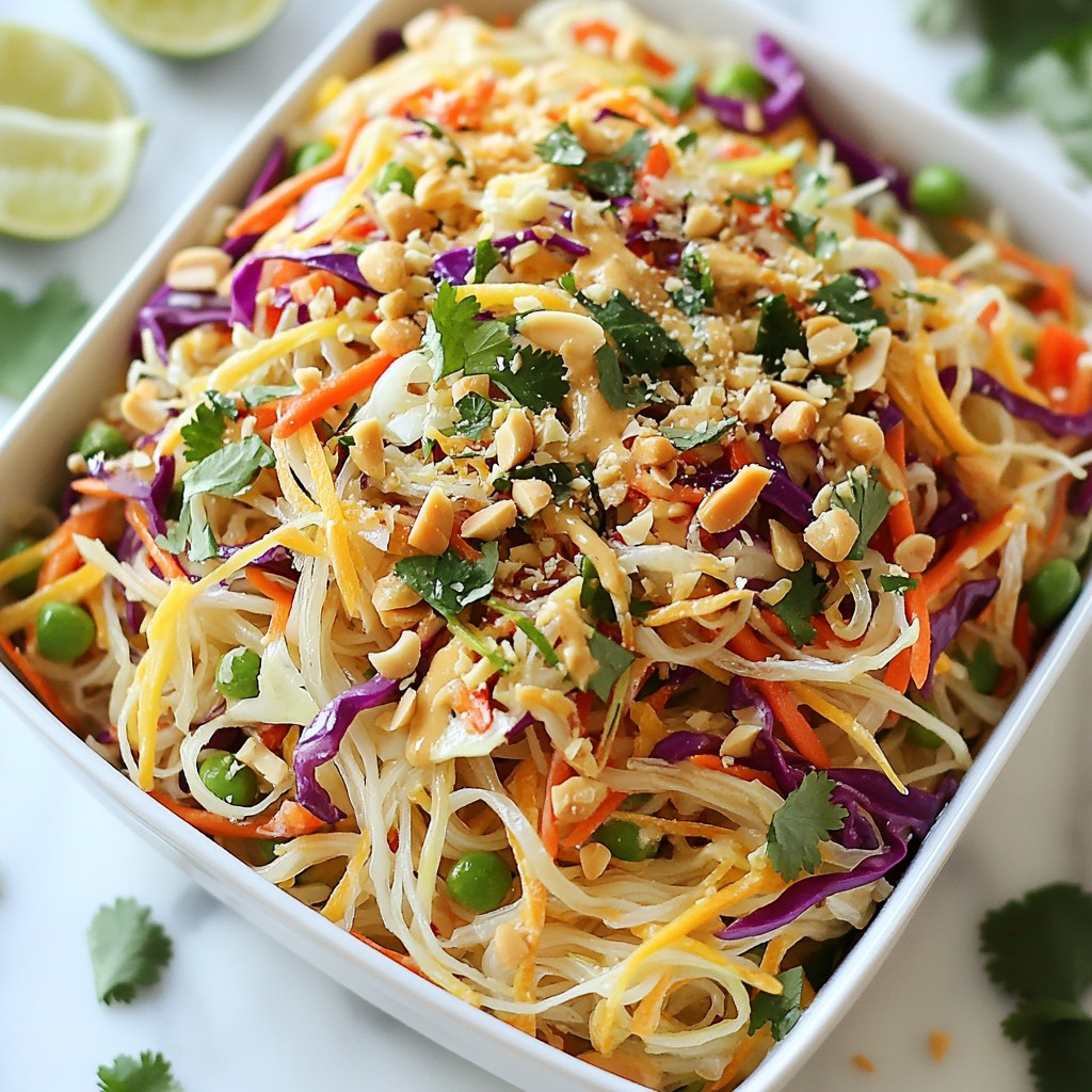 Crunchy Thai Peanut Noodle Salad Lecker und Erfrischend