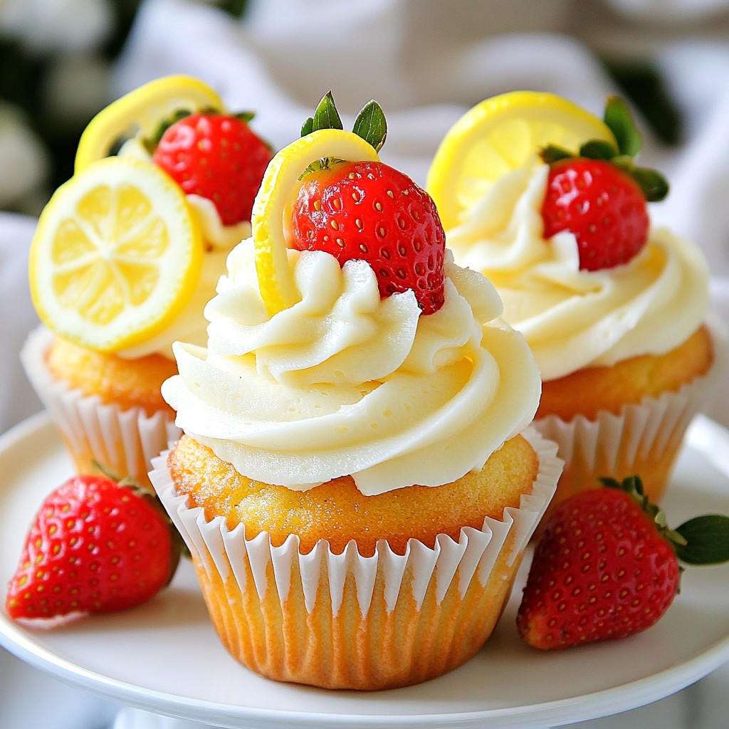 Erdbeer-Zitronen-Limonade Cupcakes Einfache Rezeptideen