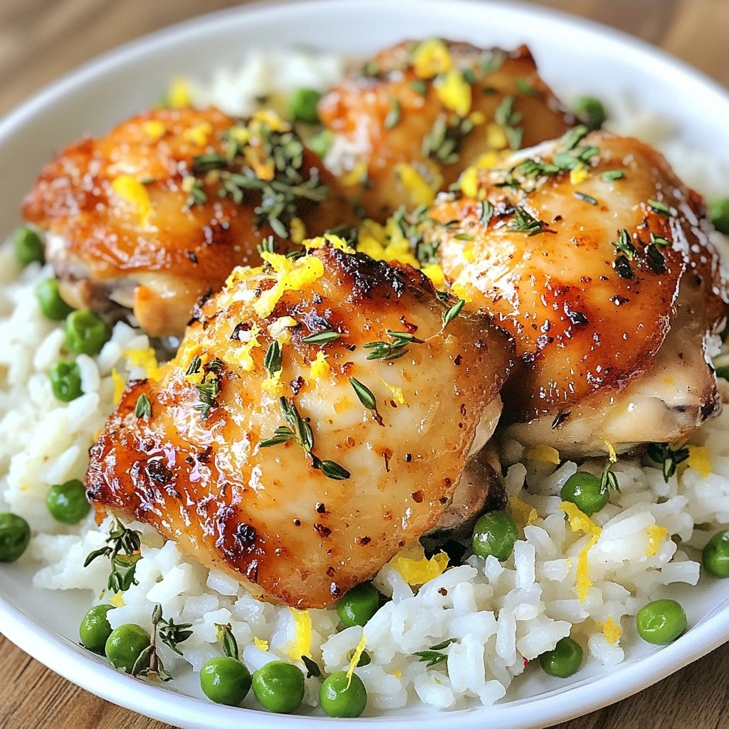 Einfaches Set and Forget Herb Lemon Chicken und Rice