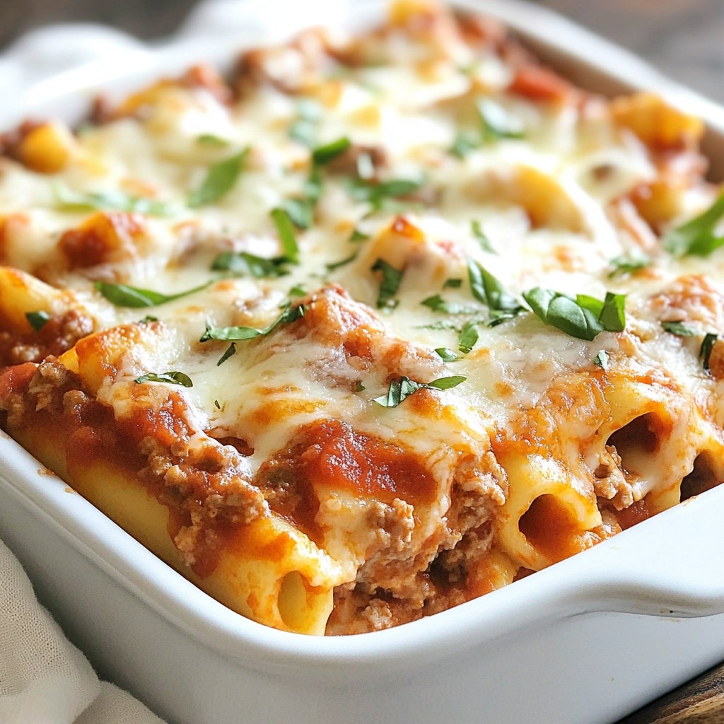 Crockpot Cheesy Baked Ziti Köstliches Rezept erleben