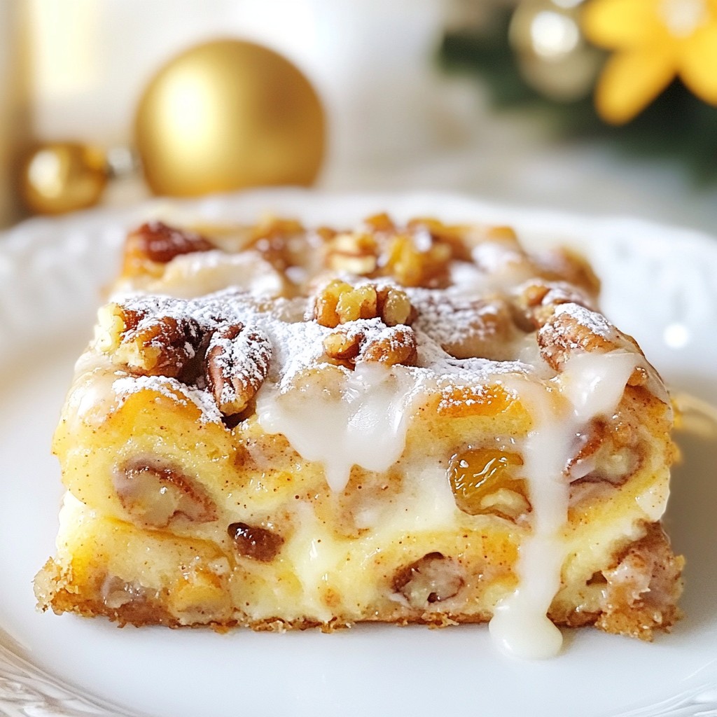 Weihnachtsmorgen Zimtschnecken-Auflauf lecker und warm