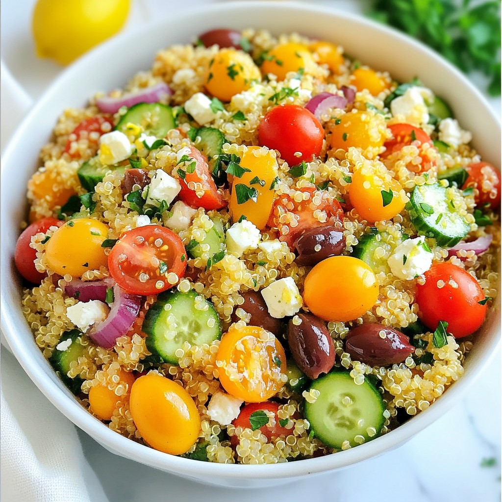 Mediterranean Quinoa Salad gesunder Genuss schnell