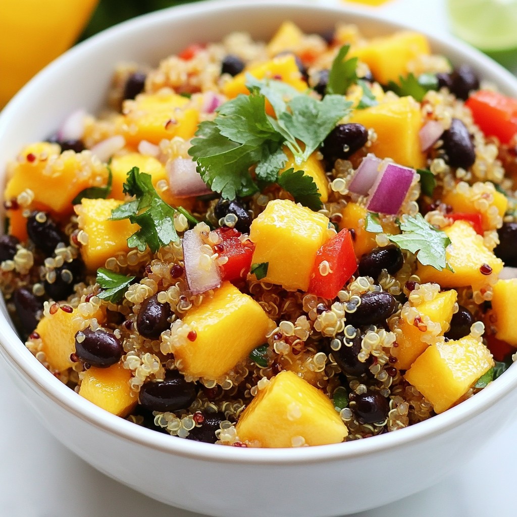 Mango Black Bean Quinoa Salad Frisch und Nahrhaft