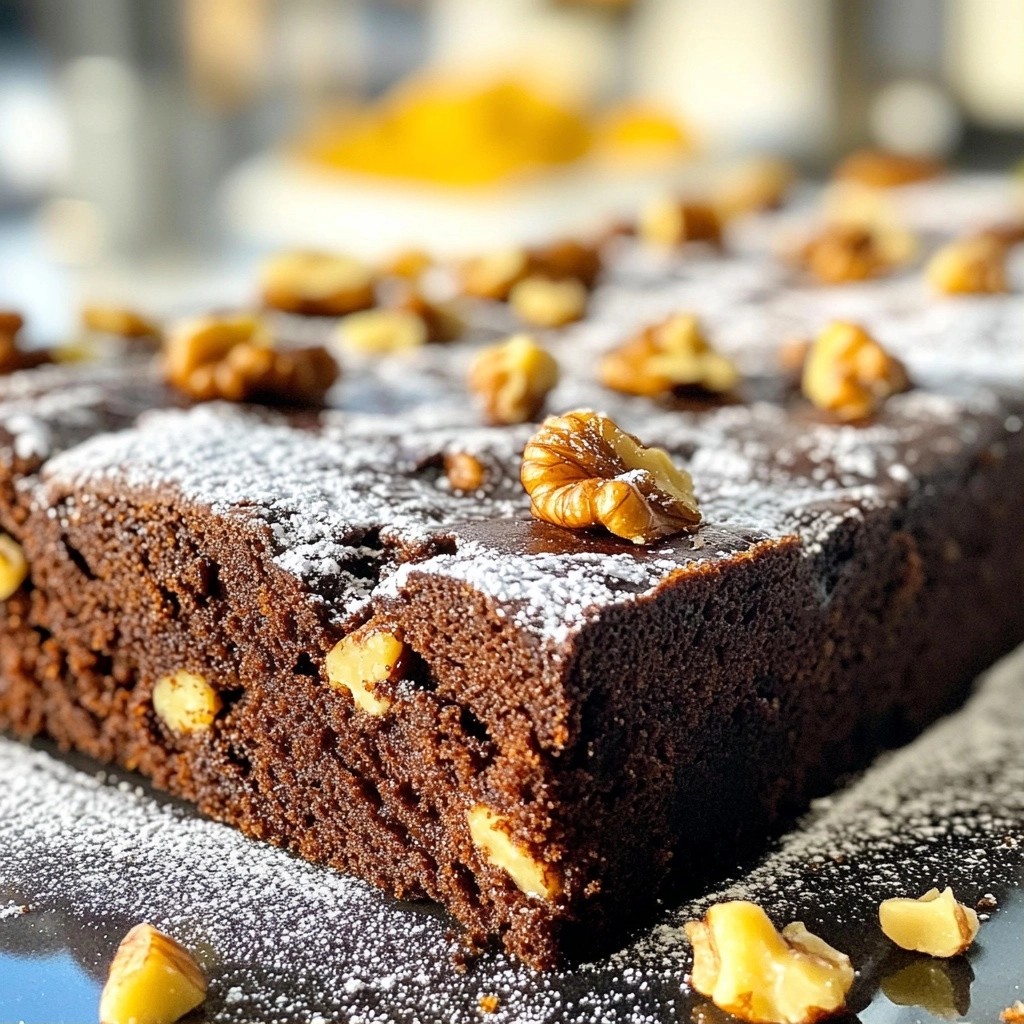 Saftiger Schokoladenkuchen mit Walnussstückchen Rezept