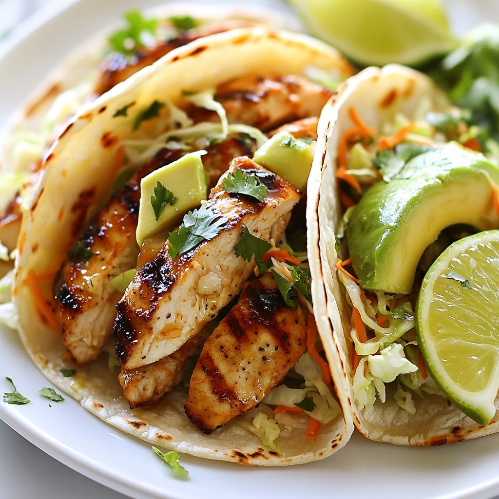 Honey Lime Chicken Tacos Frisch und Köstlich Genießen