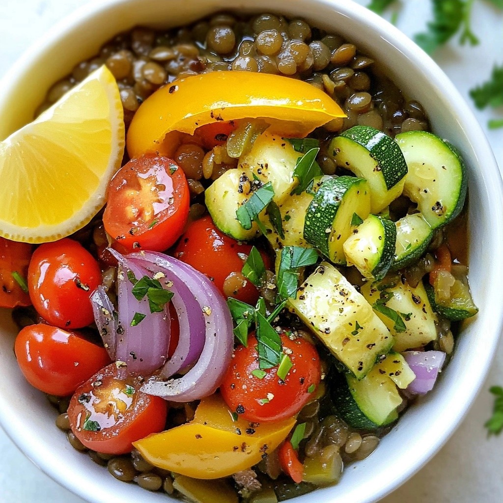 Set and Forget Mediterranean Lentil Bowls Einfach Zubereiten