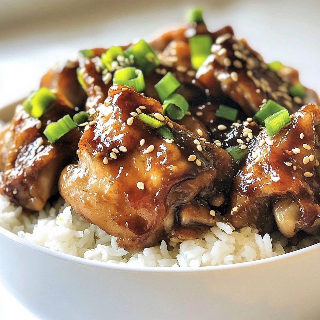 Slow Cooker Teriyaki Ginger Chicken Thighs Rezept