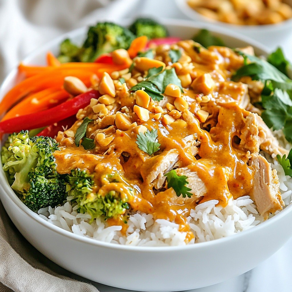 Flavorful Crockpot Thai Peanut Chicken Rezept für Genießer