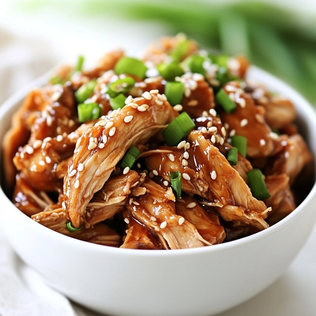Tender Crockpot Ginger Sesame Chicken Rezept lecker