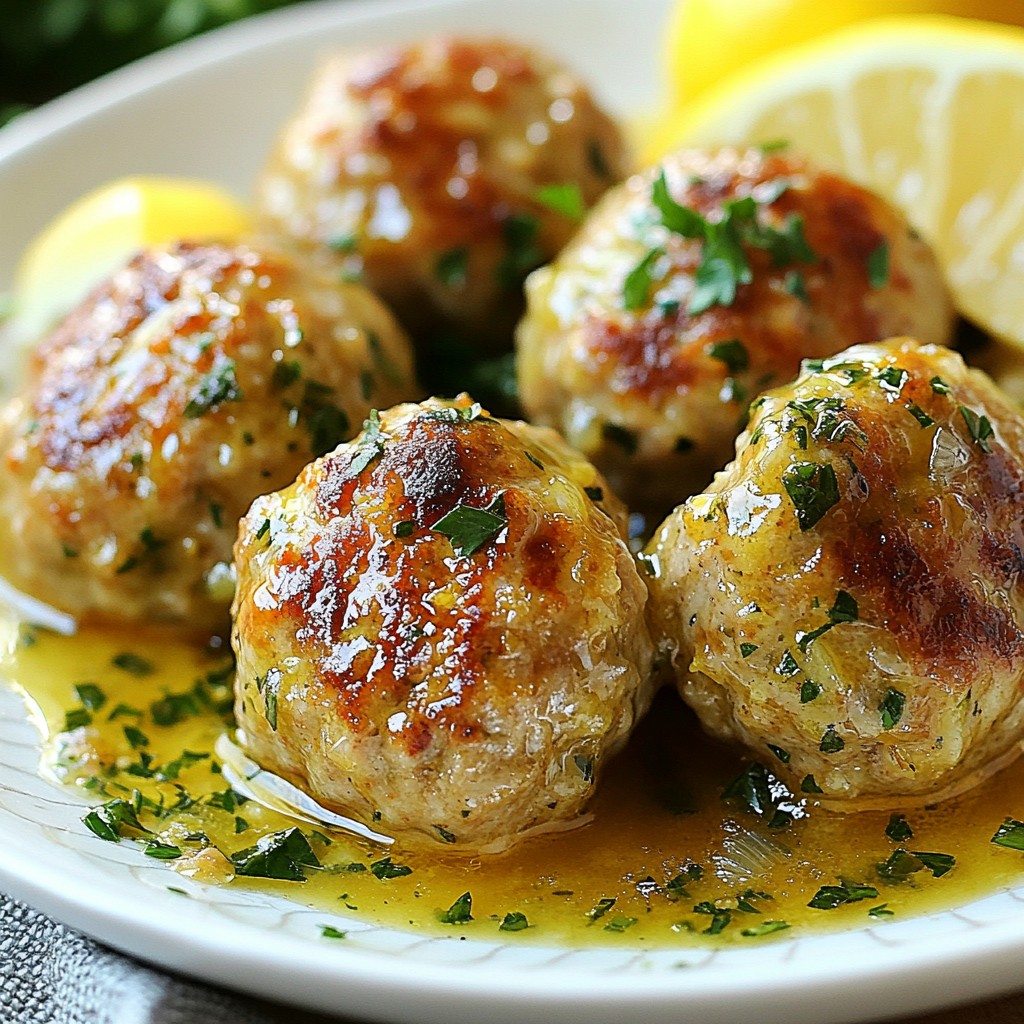 Knoblauchbutter-Kräuterputenbällchen einfache Köstlichkeit