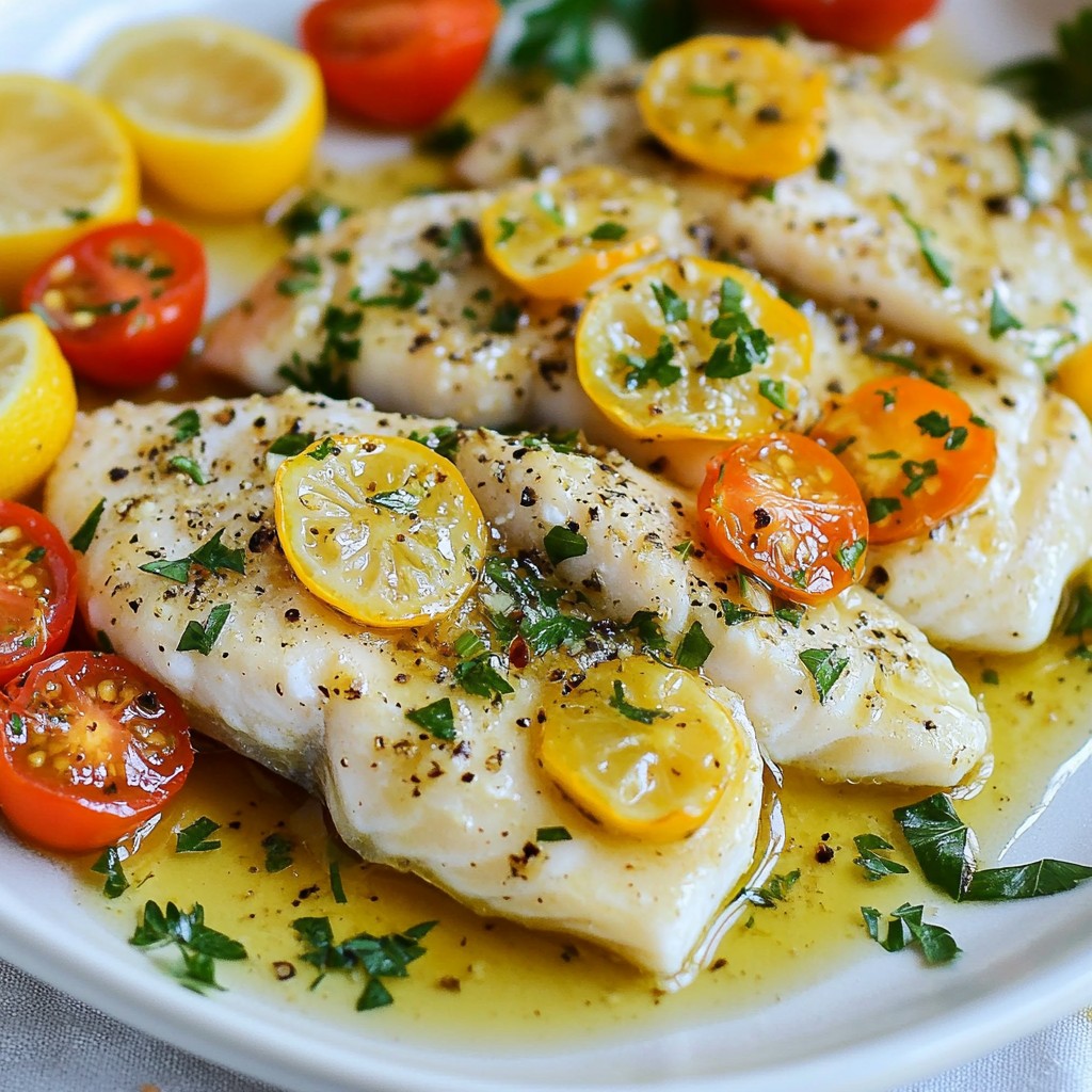 Flavorful Slow Cooker Lemon Garlic Fish Rezept für Dich