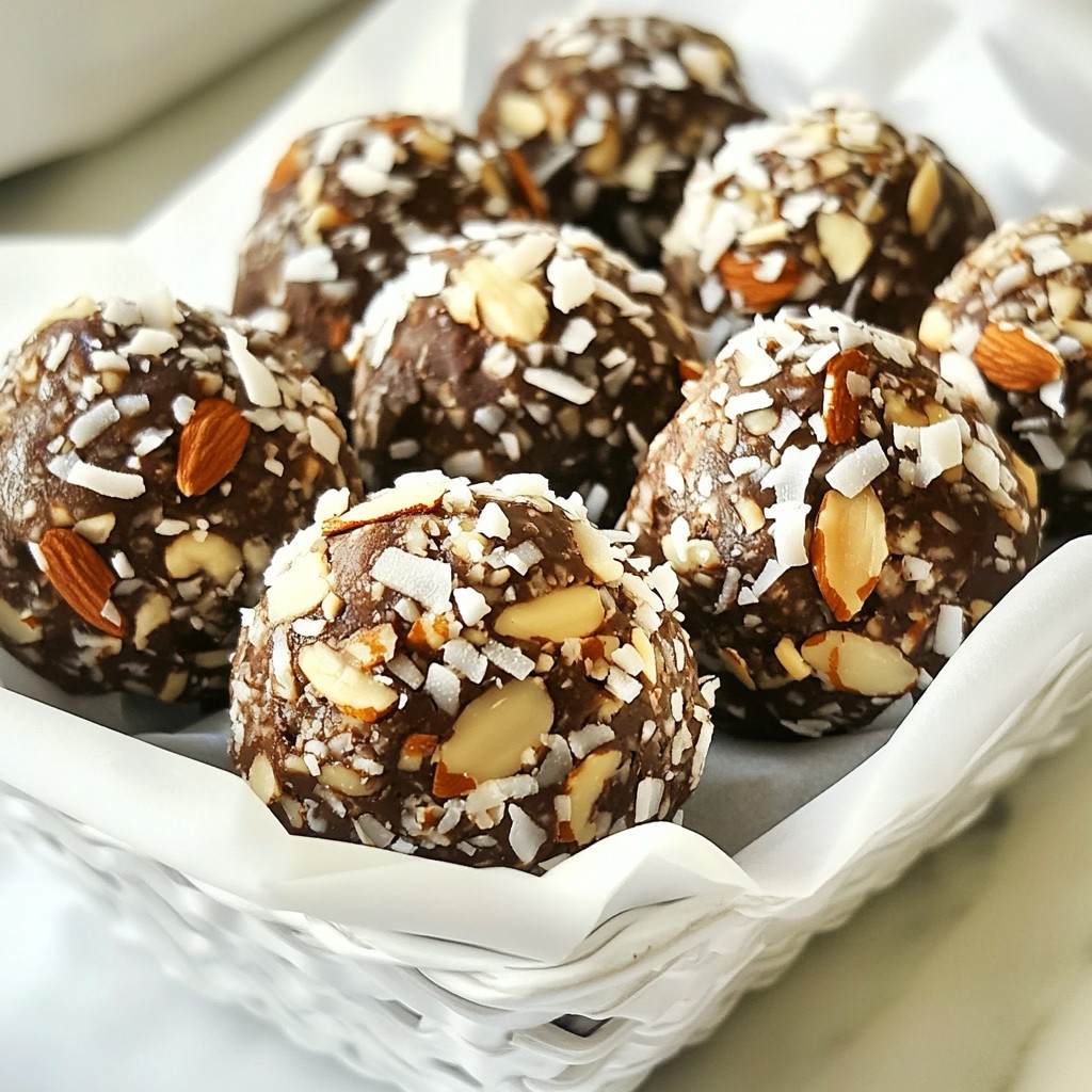 Almond Joy Energy Balls gesunde und einfache Snacks