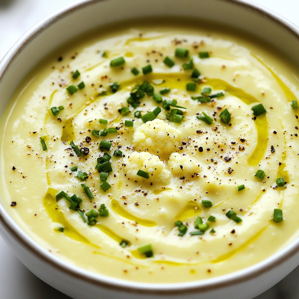 Slow Cooker Cremige Blumenkohl-Lauch-Suppe Genuss