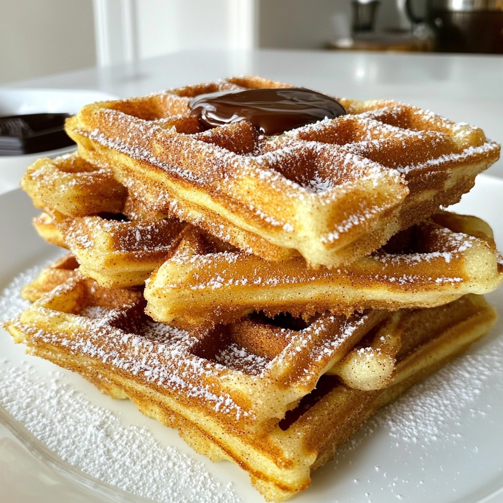 Zimt-Zucker Churro Waffeln Einfaches und leckeres Rezept