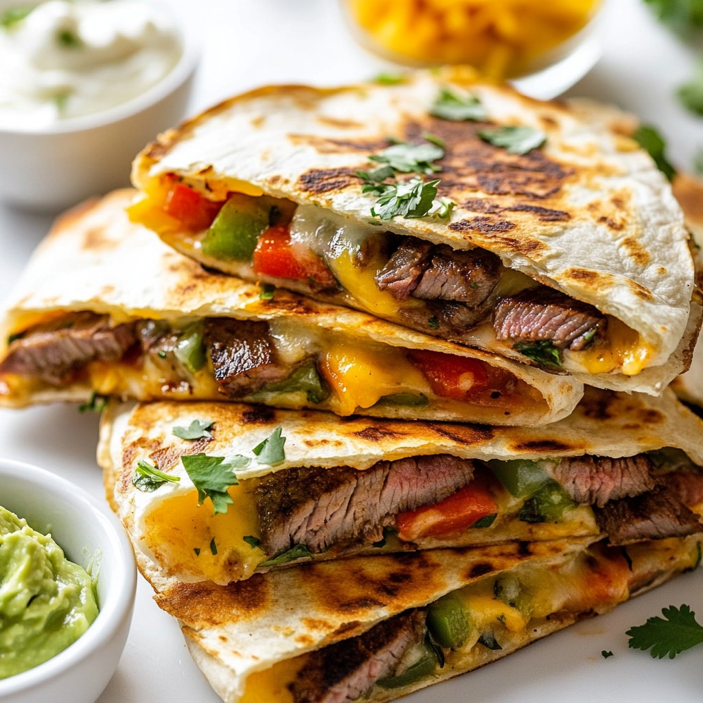 Scharfe Steak Quesadilla Melt Ein köstlicher Genuss