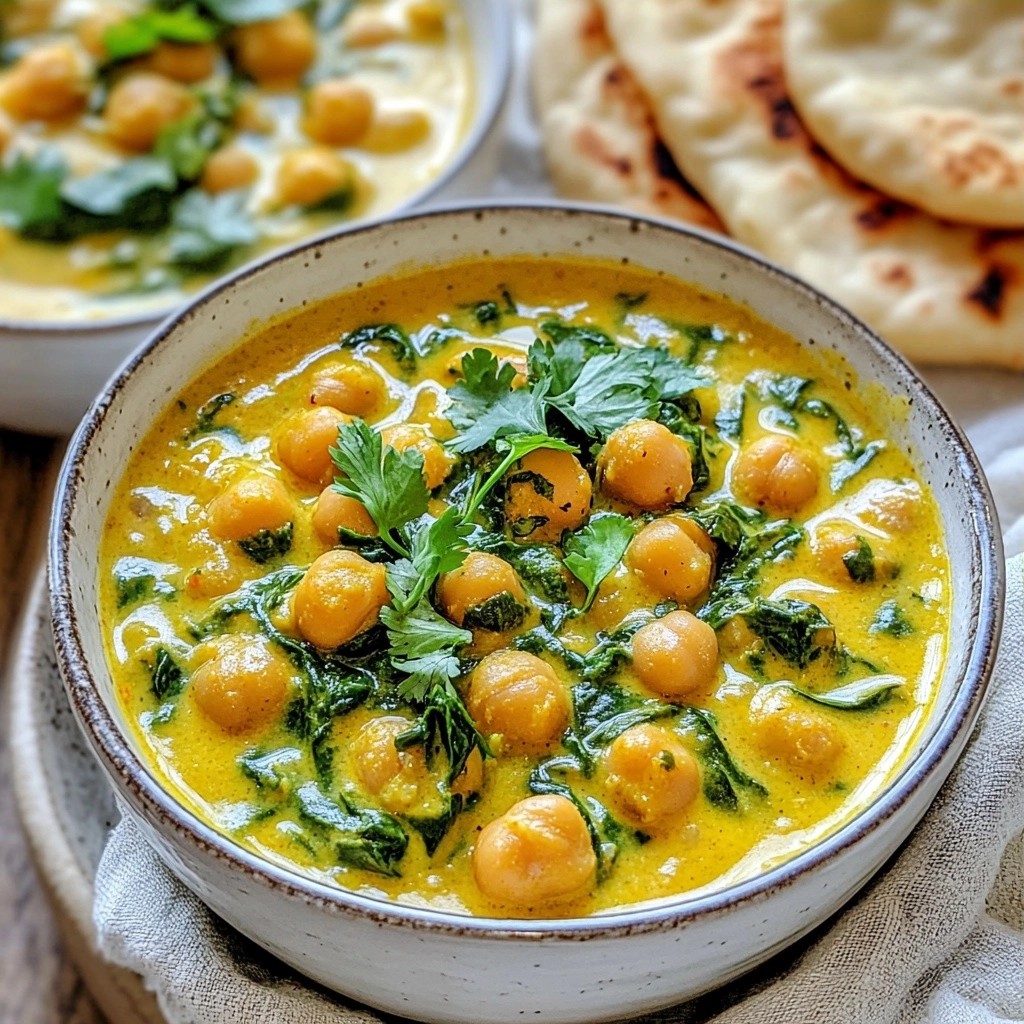 Spicy Crockpot Chickpea and Spinach Curry Rezept