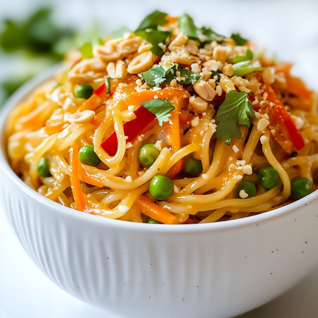 Spicy Thai Peanut Noodles Schnelles und leckeres Gericht