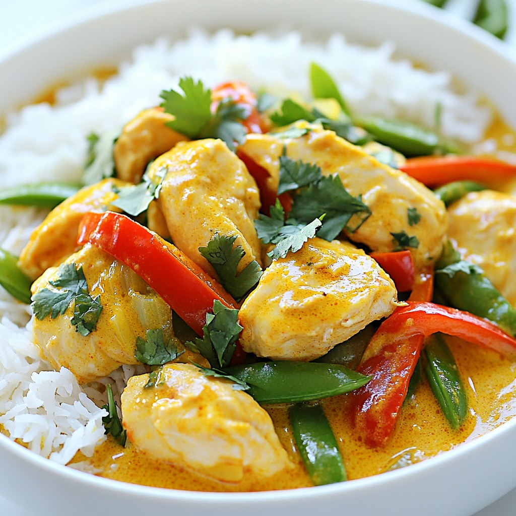 Thai Coconut Curry Chicken Soup Rezept zum Genießen