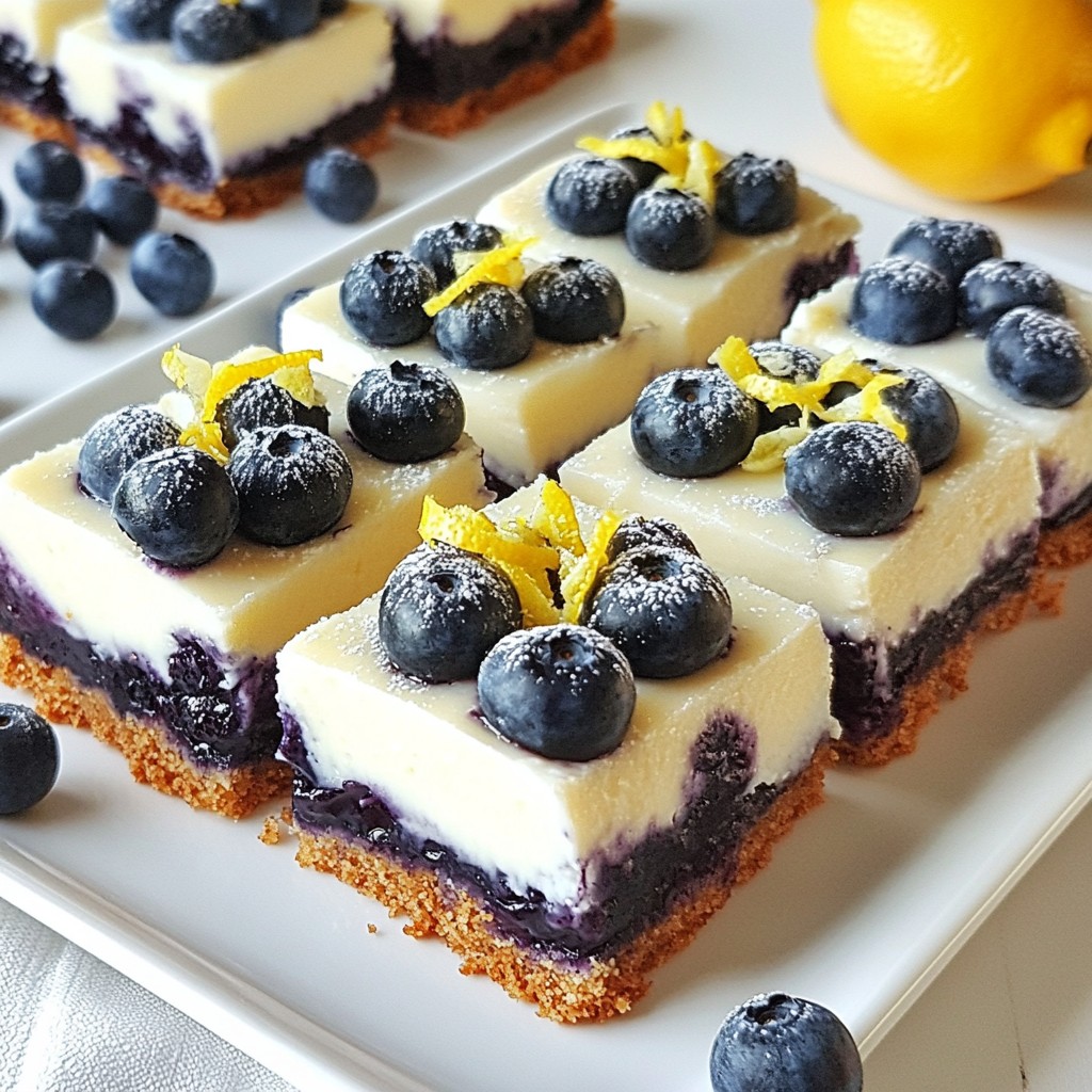 Blaubeer Zitrus Käsekuchen Riegel fruchtiger Genuss