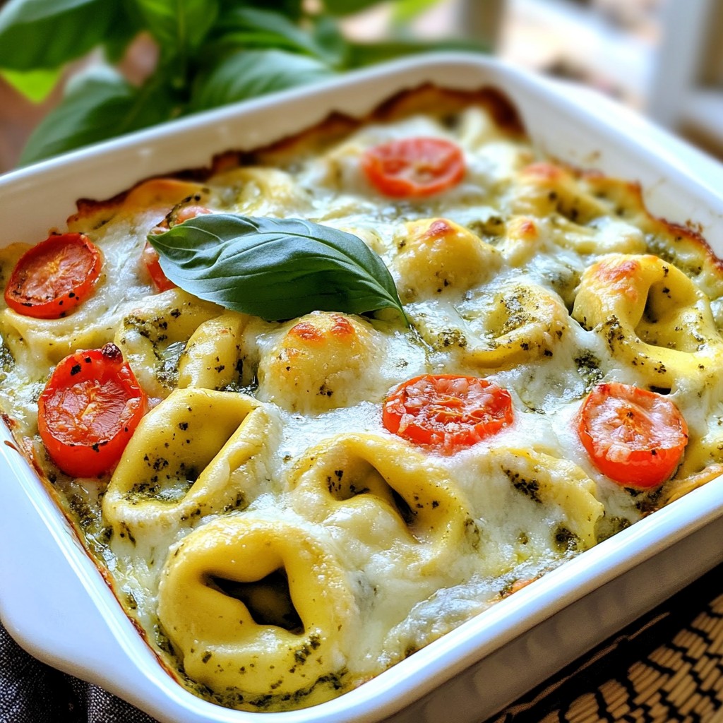 Creamy Pesto Tortellini Bake Einfache und Leckereien