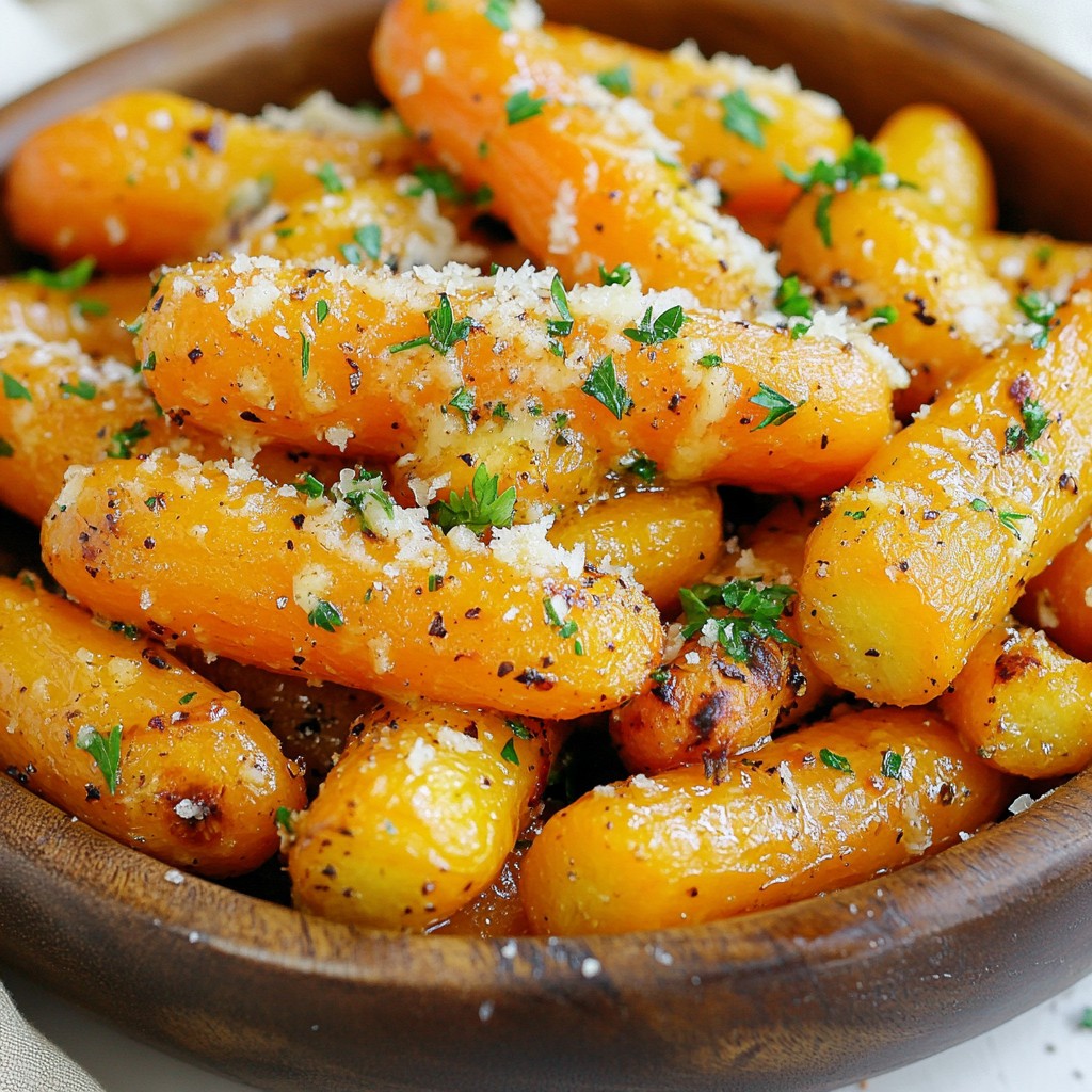 Knoblauch Parmesan Röstkarotten Lecker und Einfach