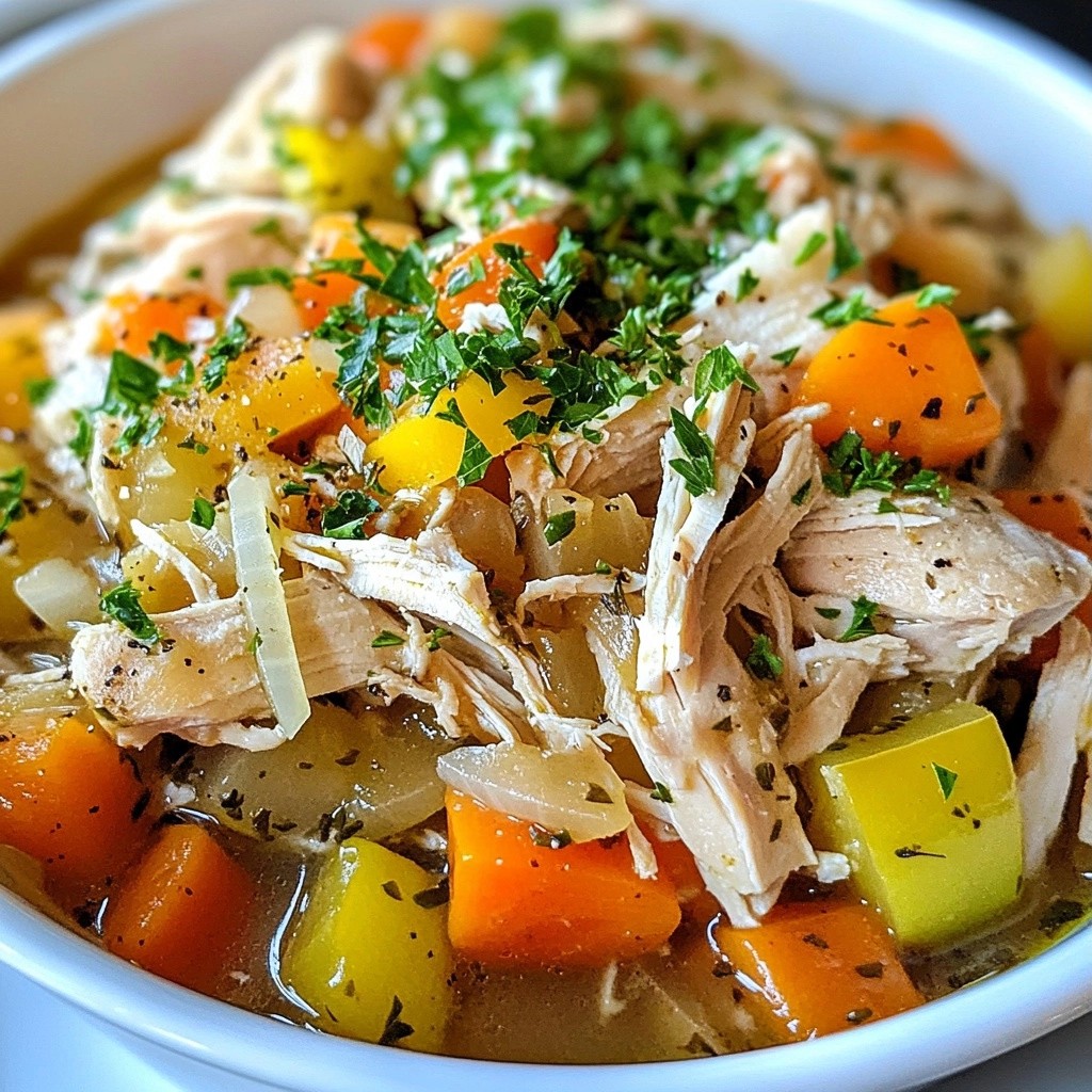 Saftiges Crockpot Kräuterhähnchen mit Gemüse