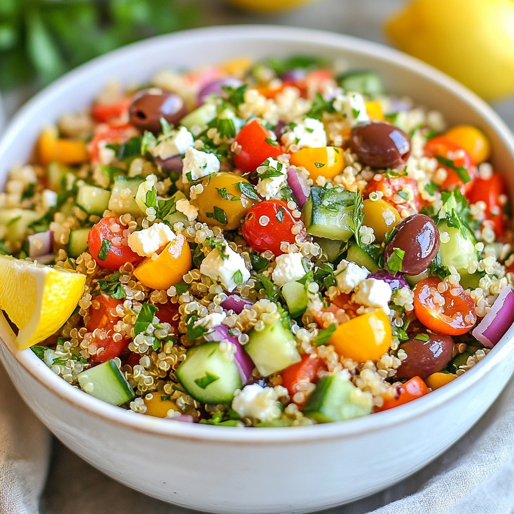Mediterraner Quinoa-Salat Frisch und Nahrhaft