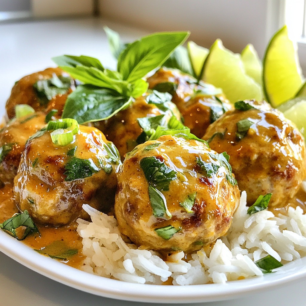 Thai Coconut Curry Meatballs Einfache und köstliche Mahlzeit