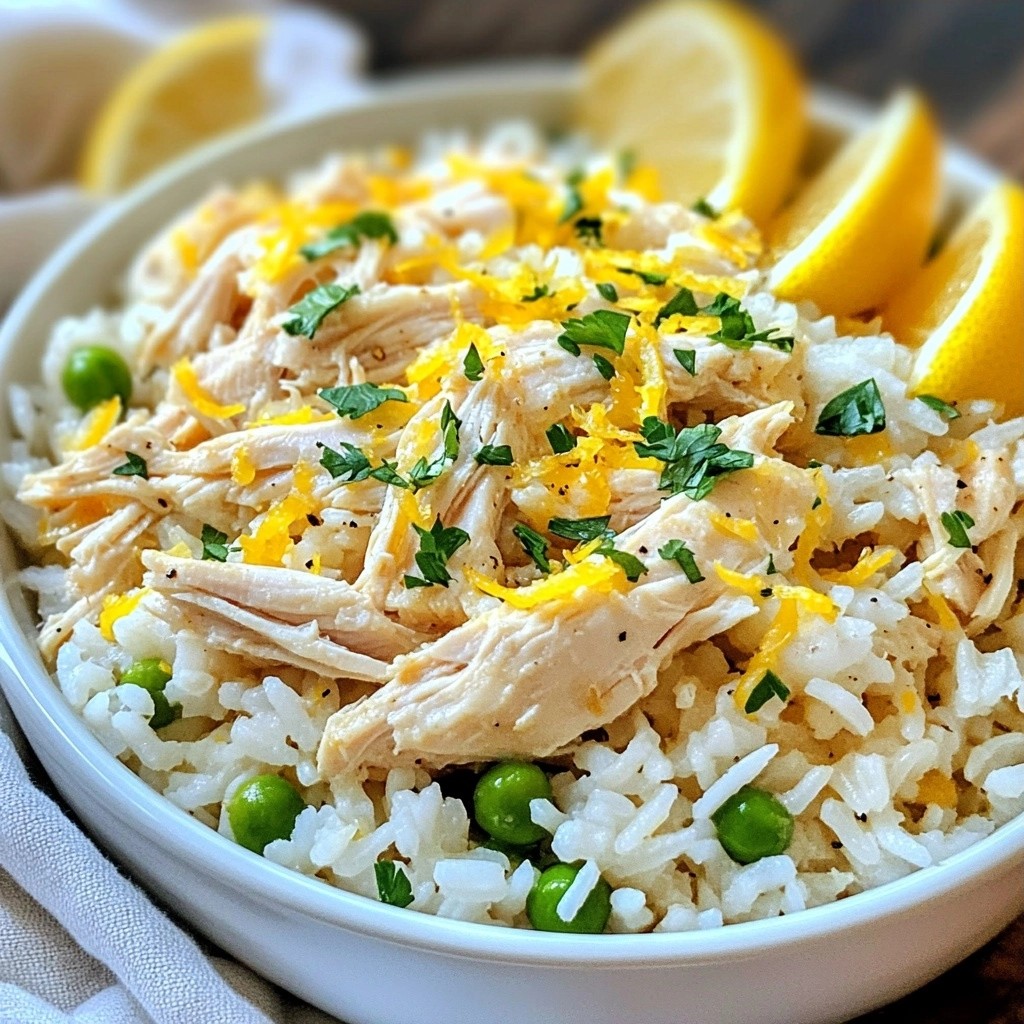 Zesty Crockpot Lemon Pepper Chicken und Reis Rezept