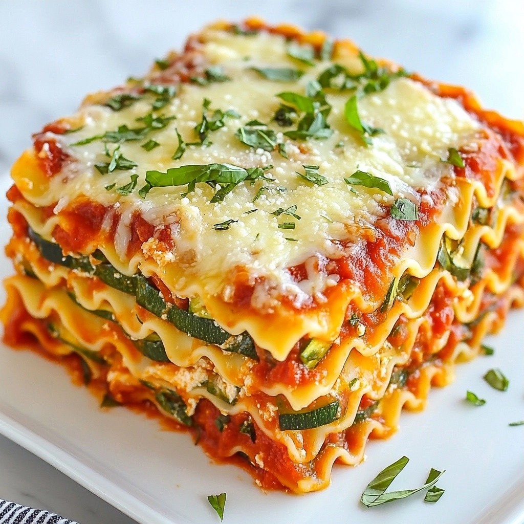 Herzhafte Crockpot Gemüse Lasagne Einfaches Rezept