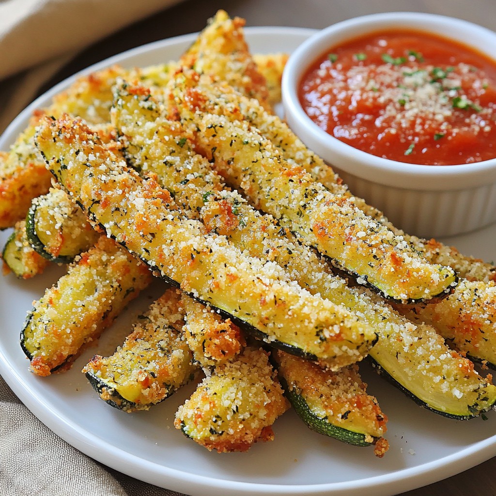 Knusprige Parmesan Zucchini Fries Einfache Anleitung