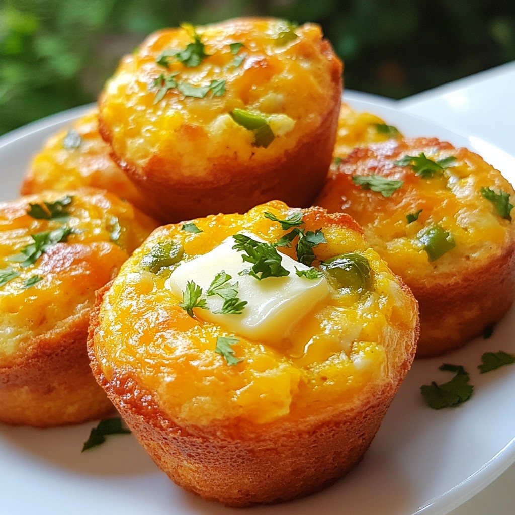 Cheddar Jalapeno Cornbread Muffins Herzhaft und Würzig