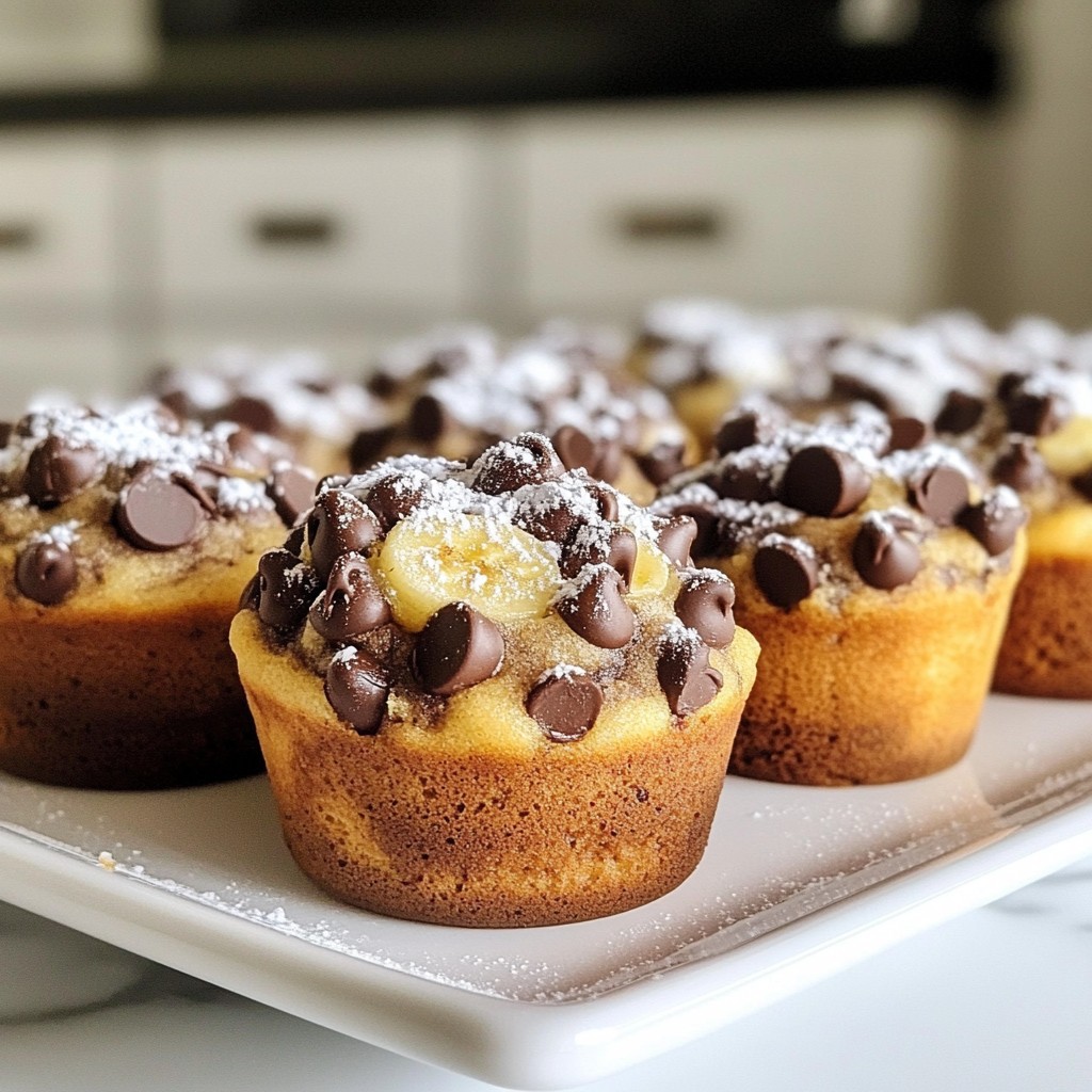 Leckere Chocolate Chip Banana Bread Muffins Rezept