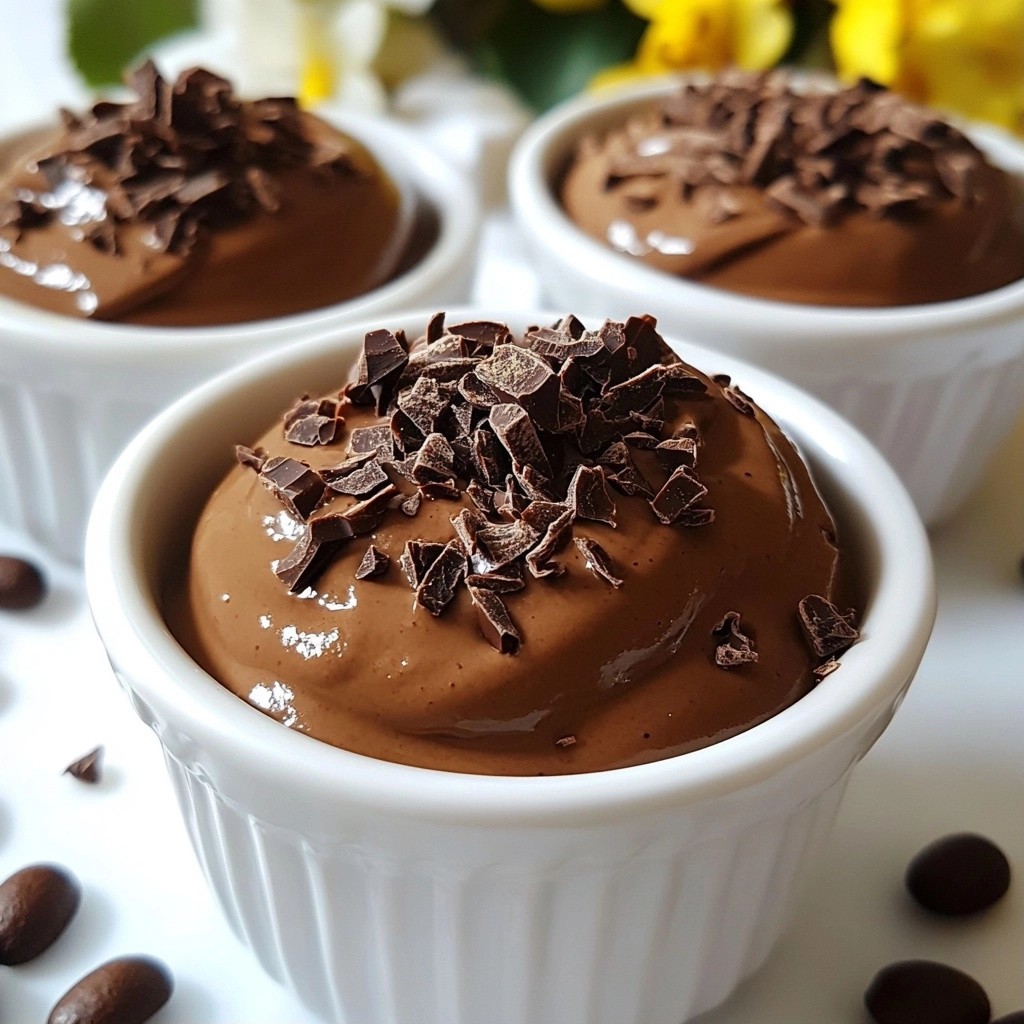 Schokoladenchip Mousse mit Kaffeebohnen Genussrezept