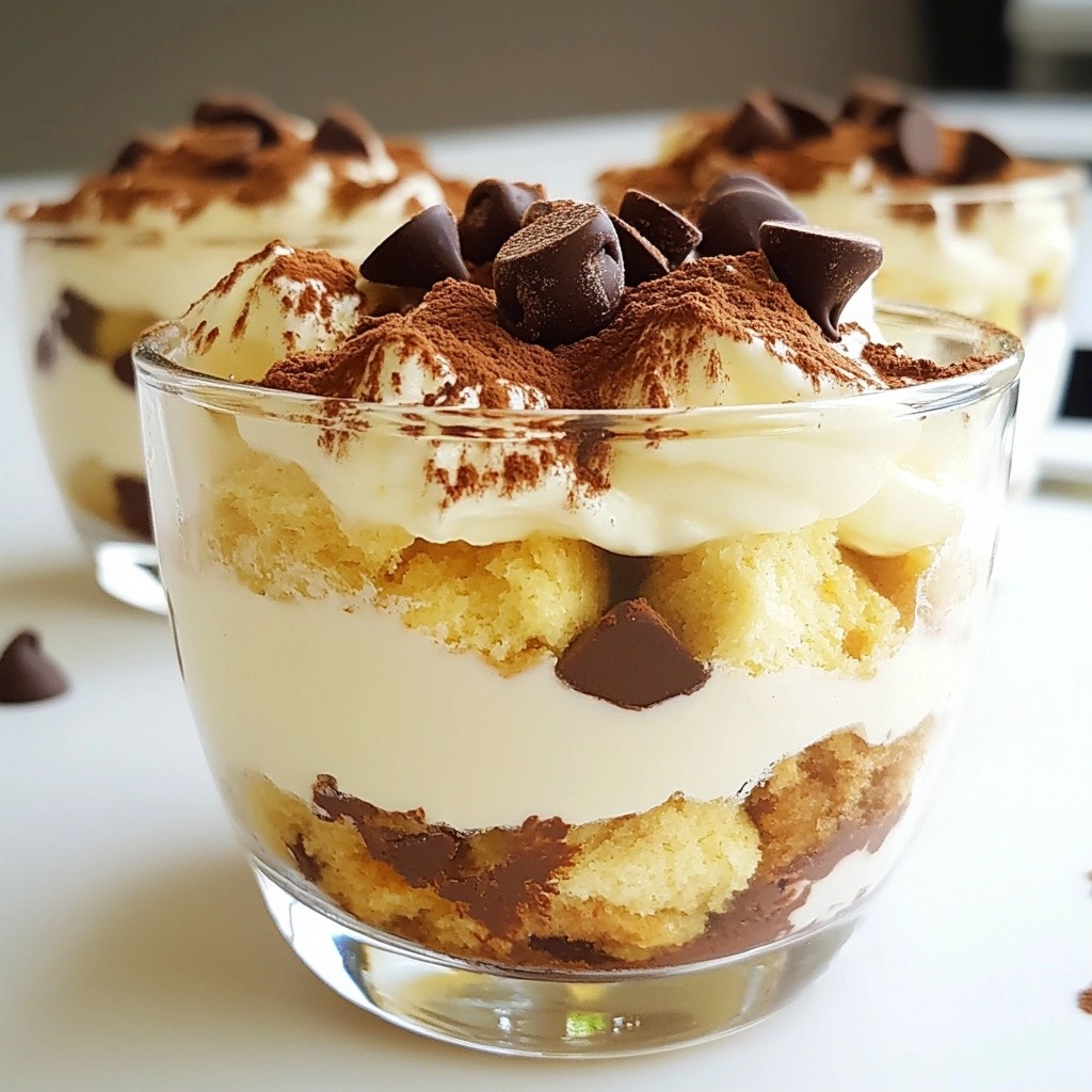 Schokoladenchip Tiramisu mit Mascarponecreme genießen