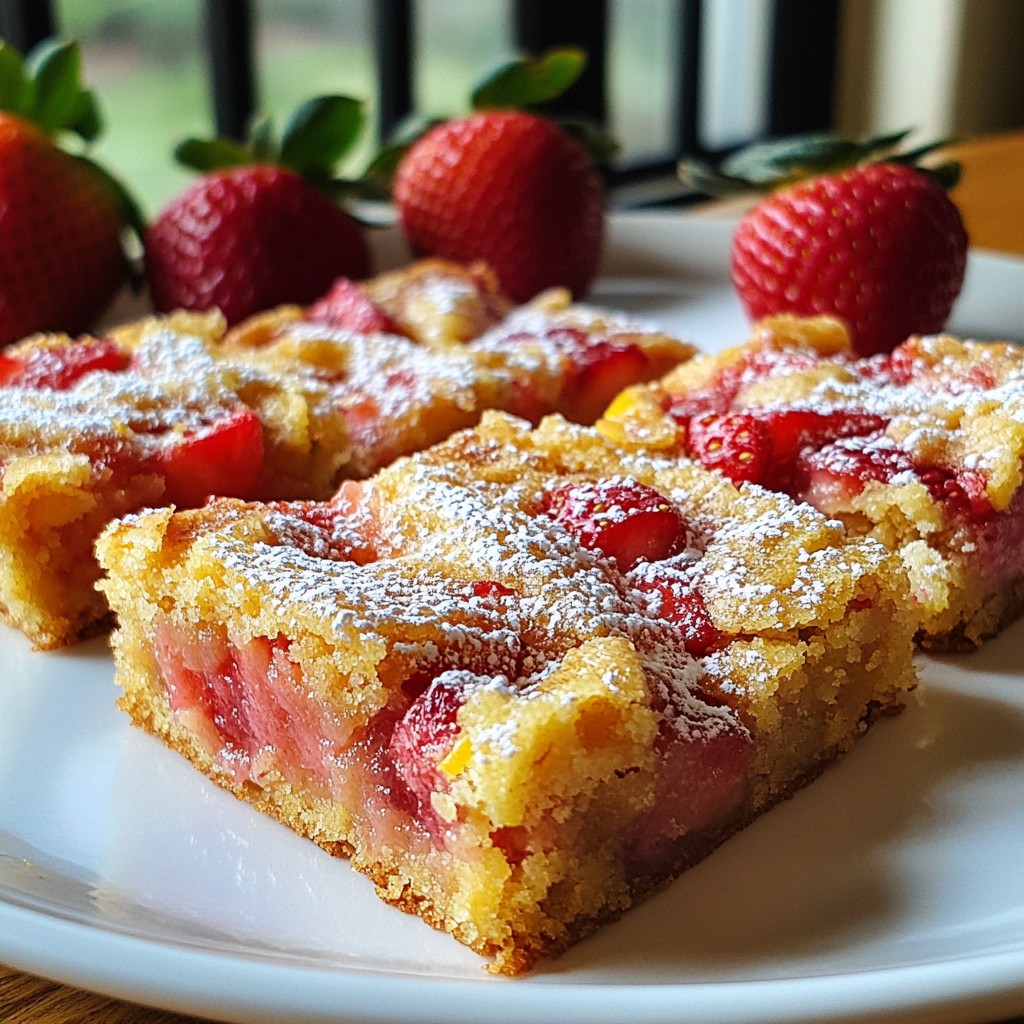 Strawberry Lemon Blondies Einfache und leckere Idee