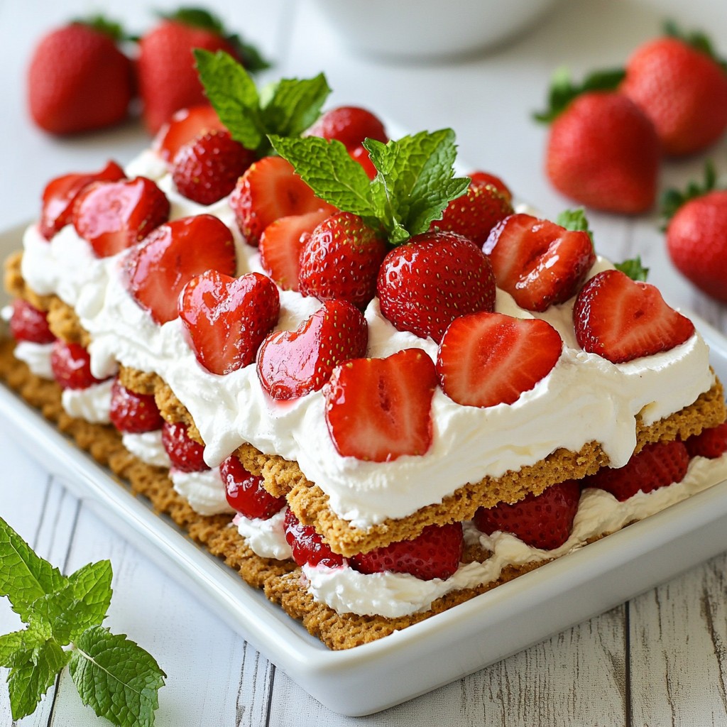 Strawberry Shortcake Icebox Cake Köstliche Rezeptidee