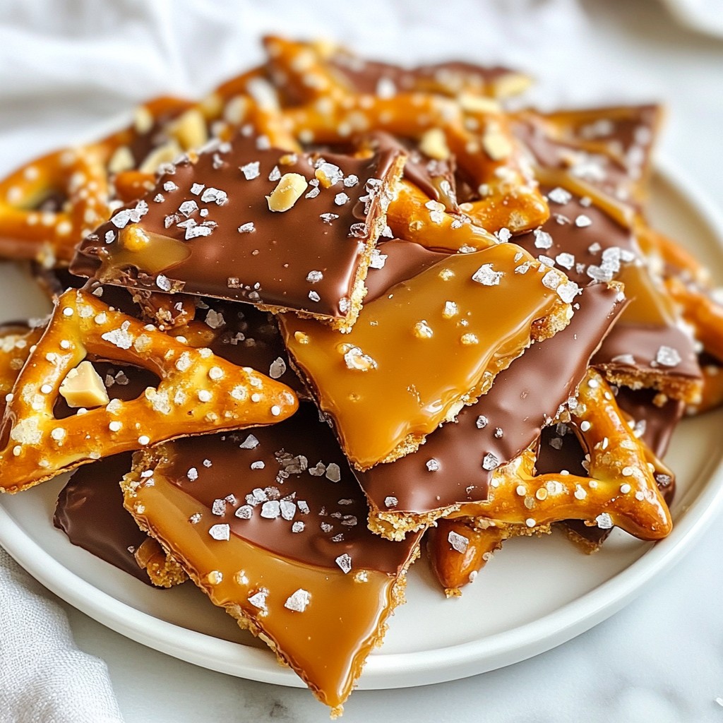 Salted Caramel Pretzel Bark Einfaches und Leckeres Rezept