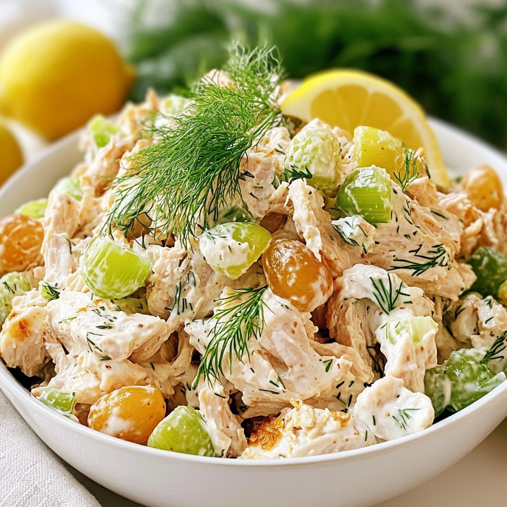 Griechischer Joghurt Hähnchensalat Frisch und Gesund