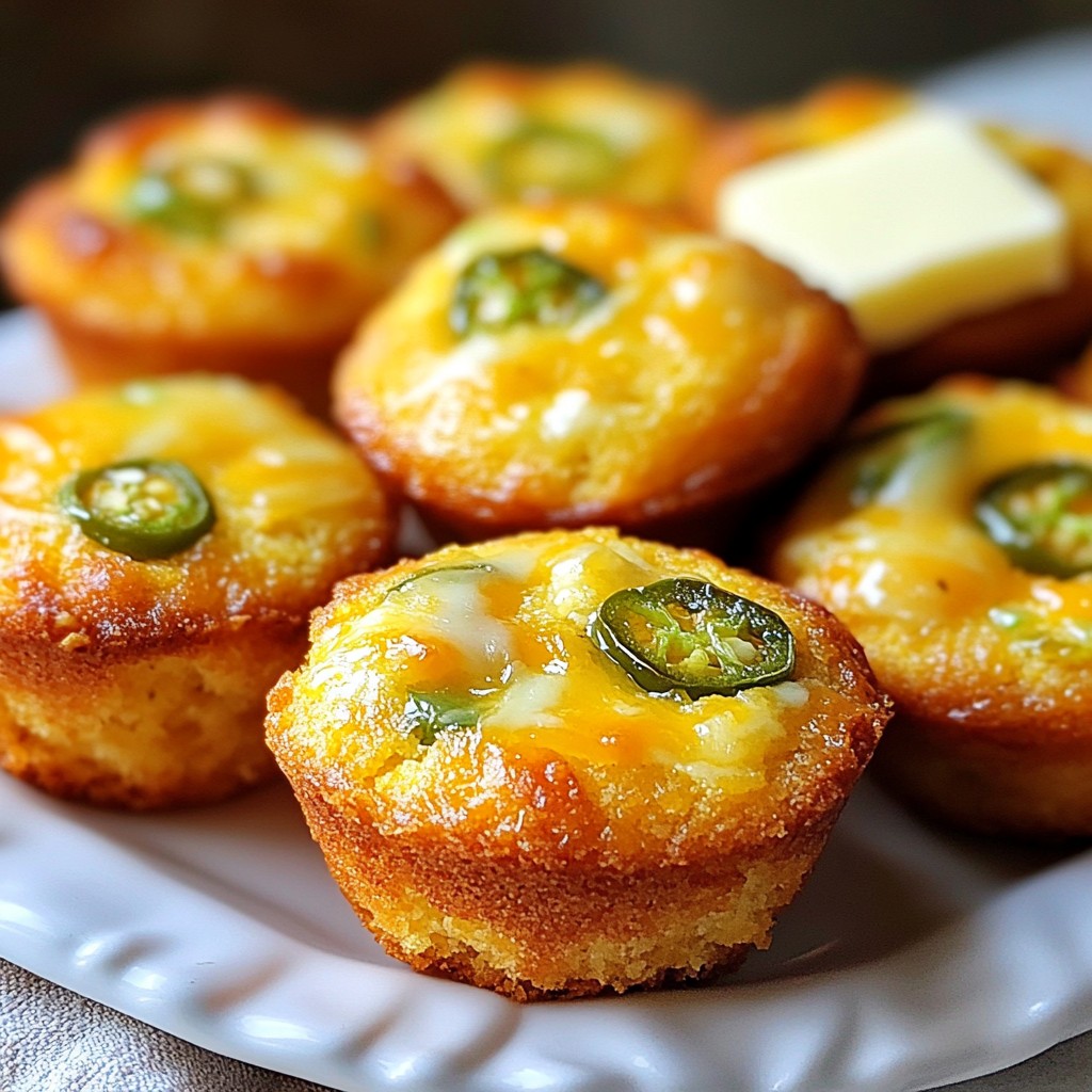Cheddar Jalapeño Cornbread Muffins Lecker und Einfach