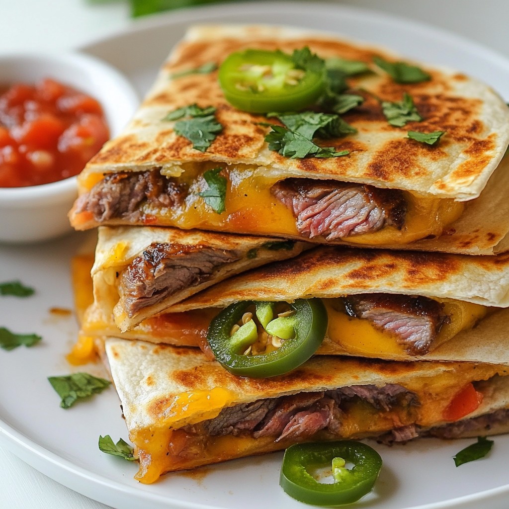 Spicy Steak Quesadilla Melt Lecker und Einfach