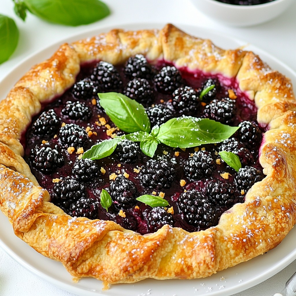 Blackberry Basil Galette Einfache und köstliche Nachspeise