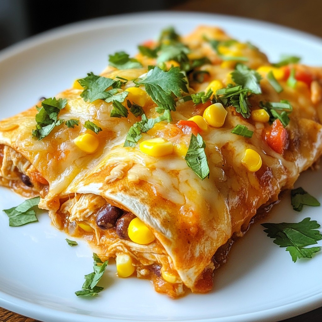 Reichhaltige Crockpot Chicken and Cheese Enchiladas