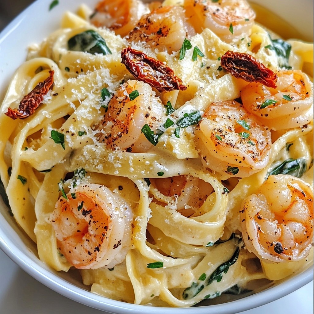 Cajun Shrimp Alfredo Pasta Schnelles und leckeres Gericht