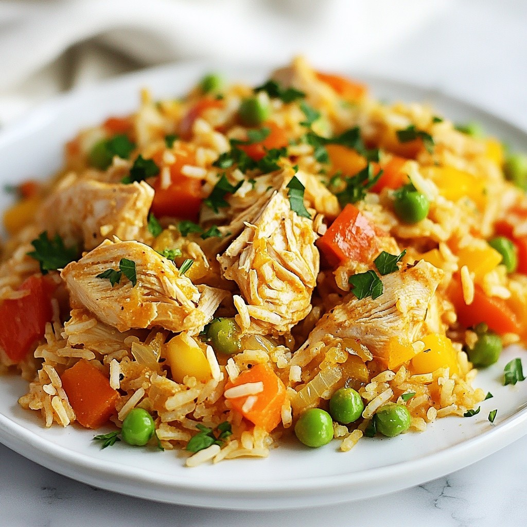 Slow-Cooker Savory Chicken and Rice Platter Rezept