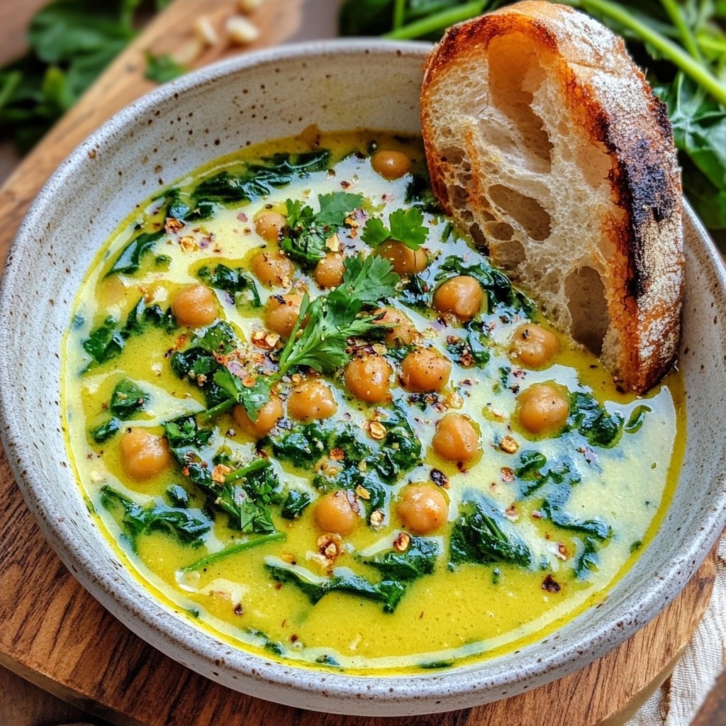Slow Cooker Creamy Chickpea and Spinach Stew Einfach und Lecker