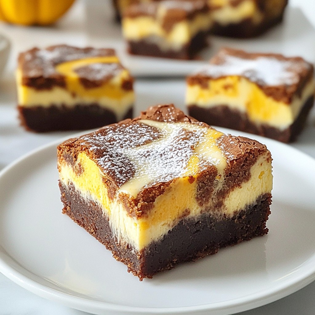 Pumpkin Spice Cheesecake Swirl Brownies Genussvolles Rezept