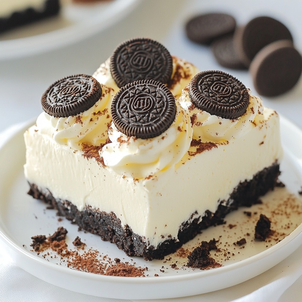 No Bake Oreo Cheesecake Bars Einfaches Rezept